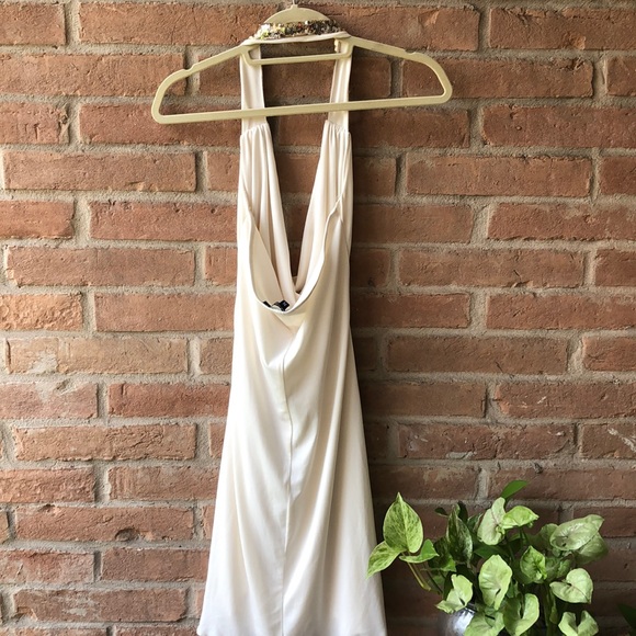 RAMPAGE GRECIAN GOLD HALTER WRAP SEQUIN DRESS - Picture 8 of 8